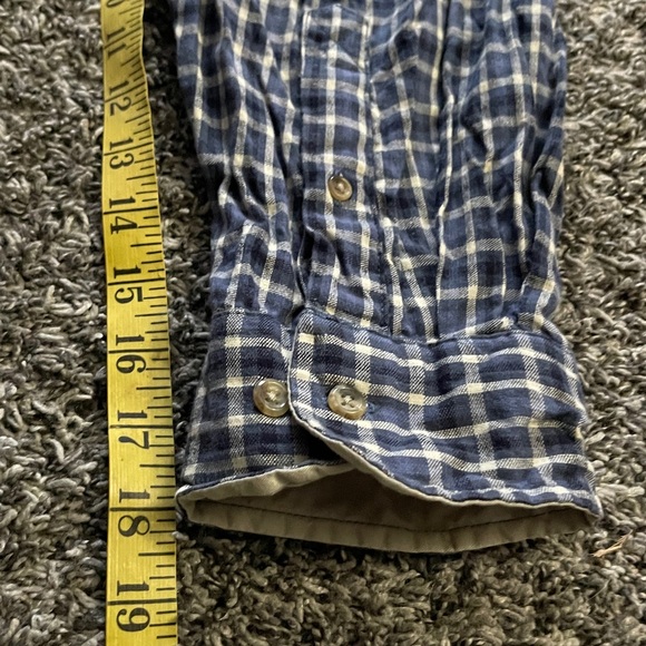 Vintage Men’s Faded Glory Navy and White Plaid Shirt (XL) - Picture 5 of 6